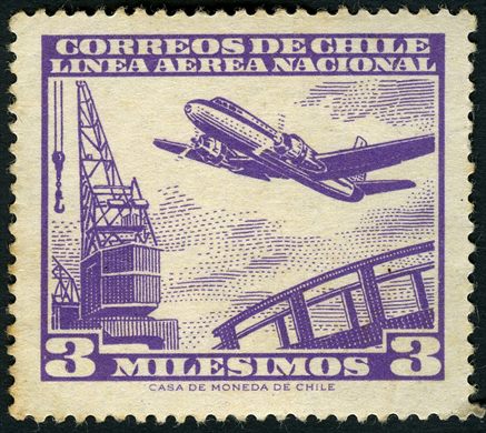 Chile - 1962 - Aviao Industria Naval - 3Mi