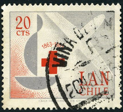 Chile - 1963 - Centenario Cruz Vermelha - 20C