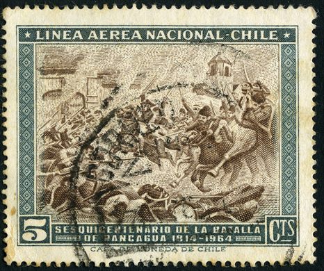 Chile - 1965 - Sesquicentenario Batalha Rancagua - 5C