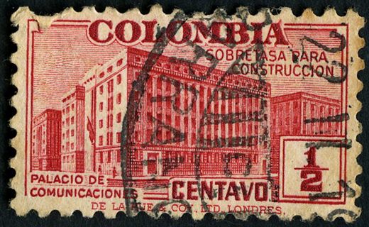 Colombia - 1939 - Palacio Comunicaciones Sobretasa - 0.5C