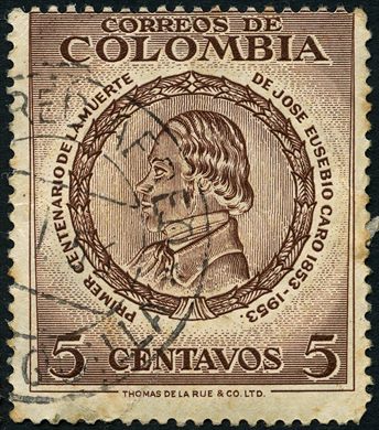 Colombia - 1953 - Centenario Muerte Jose Eusebio Caro - 5C