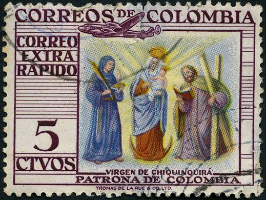 Colombia - 1954 - Virgem Chiquinquira Patrona - 5C
