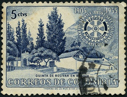 Colombia - 1955 - Quinta de Bolivar Rotary - 5C
