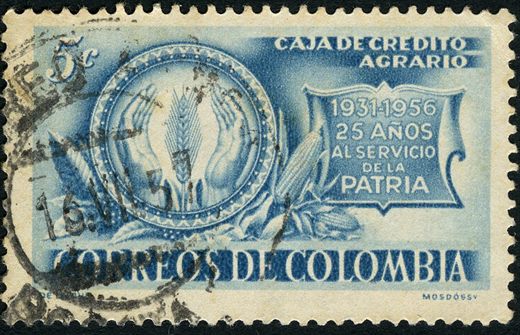 Colombia - 1956 - Caja de Credito Agrario 25 Anos - 5C