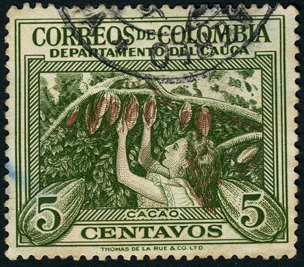 Colombia - 1956 - Departamento Cauca Cacao - 5C