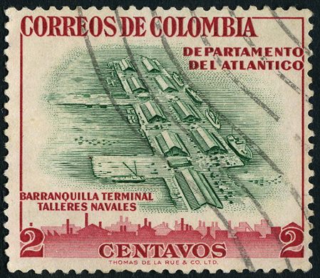 Colombia - 1956 - Departamento Atlantico Barranquilla - 2C