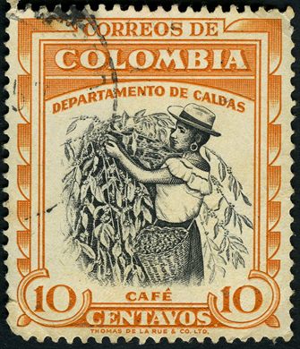 Colombia - 1956 - Departamento Caldas Cafe - 10C