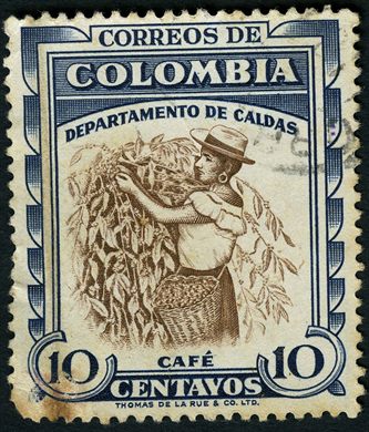 Colombia - 1956 - Departamento Caldas Cafe - 10C