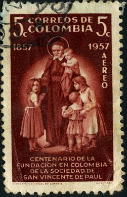 Colombia - 1957 - Centenario Sociedad San Vicente Paul - 5C