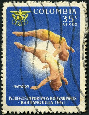 Colombia - 1961 - IV Juegos Bolivarianos Barranquilla Natacion - 35C