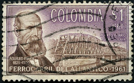 Colombia - 1961 - Aquileo Parra Ferrocarril del Atlantico - 1Peso