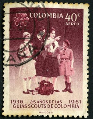 Colombia - 1961 - 25 Anos Guias Scouts - 40C