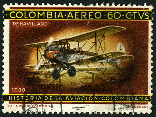 Colombia - 1965 - Historia Aviacao De Havilland - 60C