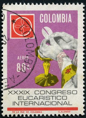 Colombia - 1968 - Eucaristico Bogota Custodia - 80C