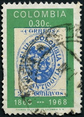Colombia - 1968 - Centenario Primer Sello de Antioquia - 30C