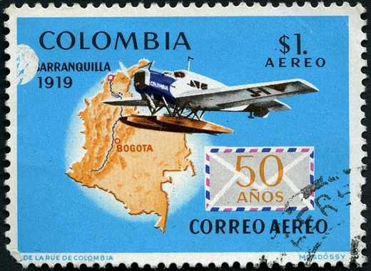Colombia - 1969 - 50 Anos Correo Aereo - 1P