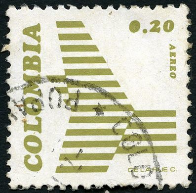 Colombia - 1973 - Definitivo Aereo Numeral - 0.20Peso