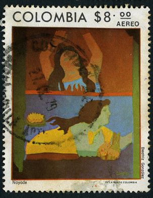 Colombia - 1977 - Nayade Beatriz Gonzalez - 8Pesos