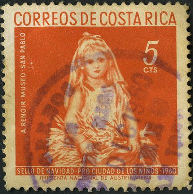 Costa Rica - 1960 - Sello Navidad Pro Ciudad Ninos Renoir - 5C