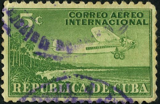 Cuba - 1931 - Correio Aereo Internacional Aviao sobre Palmeiras - 5C