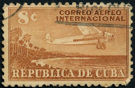 Cuba - 1948 - Correio Aereo Internacional Aviao sobre Palmeiras - 8C
