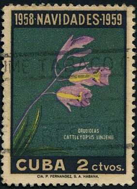 Cuba - 1958 - Natal Orquideas Cattleyopsis Lindenii - 2C