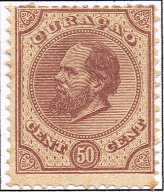 Curacao - 1873 - Rei Guilherme III - 50C