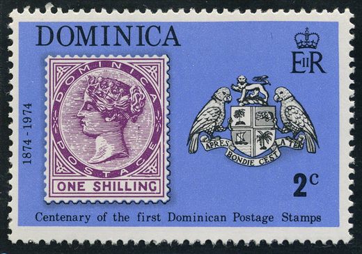 Dominica - 1974 - Centenario Selos 1Shilling - 2C