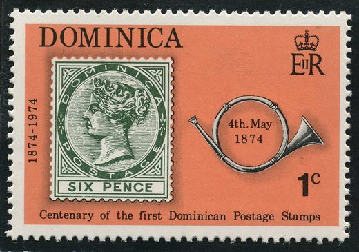 Dominica - 1974 - Centenario Selos 6Pence - 1C