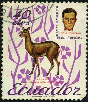 Equador - 1959 - Missionarios da Selva Roger Youderian Veado - 40Ctvs