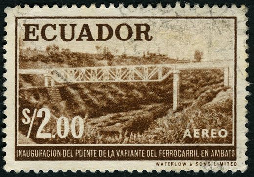 Equador - 1960 - Inauguracao Ponte Ferrocarril Ambato - 2S