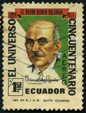 Equador - 1971 - Cincuentenario El Universo Ismael Perez Pazmino - 1.50Sucres