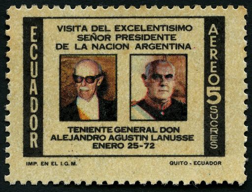Equador - 1972 - Visita Presidente Lanusse - 5S