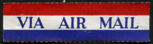 Estados Unidos da America (Cinderelas) - Sem Data - Etiqueta Via Air Mail - Sem Valor