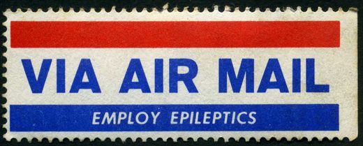 Estados Unidos da America (Cinderelas) - Sem Data - Etiqueta Via Air Mail Employ Epileptics - Sem Valor