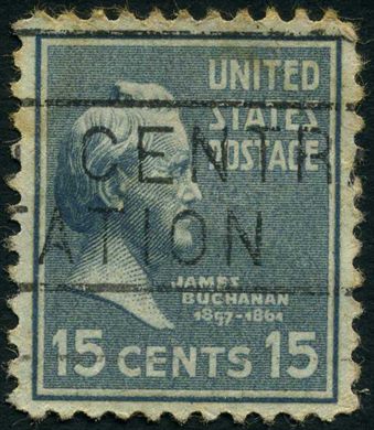 Estados Unidos da America - 1938 - Presidential Issue Buchanan - 15C