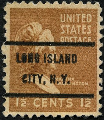 Estados Unidos da America - 1938 - Presidential Issue Martha Washington Precancel Long Island - 1.5C