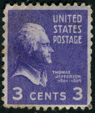 Estados Unidos da America - 1938 - Presidenciais Jefferson - 3C