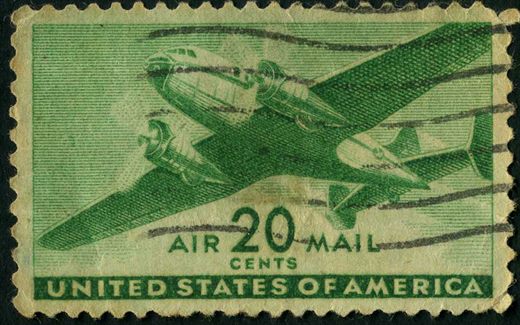 Estados Unidos da America - 1941 - Correio Aereo Aviao Bimotor - 20C