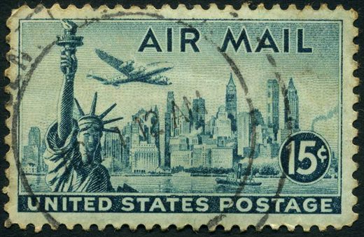 Estados Unidos da America - 1947 - Correio Aereo Estatua da Liberdade NY - 15C