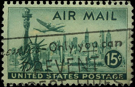 Estados Unidos da America - 1947 - Correio Aereo Estatua da Liberdade NY - 15C