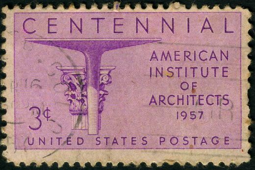 Estados Unidos da America - 1957 - Centenario American Institute Architects - 3C
