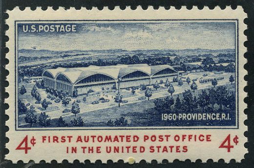 Estados Unidos da America - 1960 - Primeiro Correio Automatizado Providence - 4C