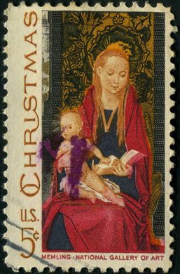 Estados Unidos da America - 1966 - Natal Madona e Menino de Memling - 5C