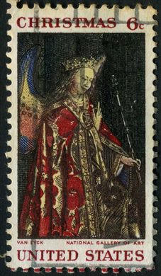 Estados Unidos da America - 1968 - Natal Anjo Gabriel de Van Eyck - 6C