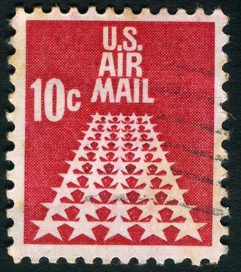 Estados Unidos da America - 1968 - Airmail 50 Estrelas - 10C