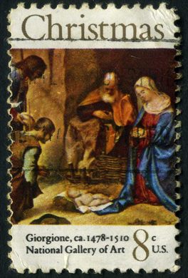 Estados Unidos da America - 1971 - Natal Adoracao de Giorgione - 8C