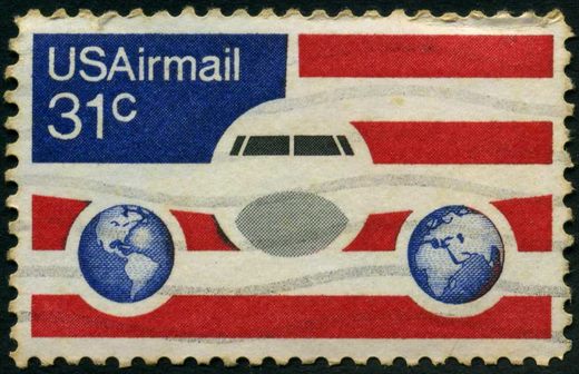 Estados Unidos da America - 1976 - Correio Aereo Aviao e Globos - 31C
