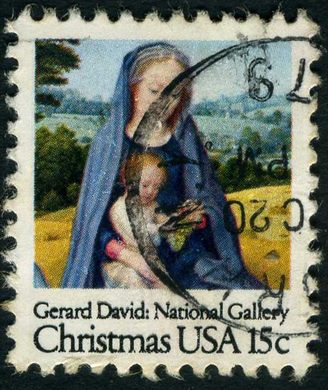 Estados Unidos da America - 1979 - Natal Virgem de Gerard David - 15C