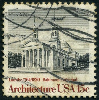 Estados Unidos da America - 1979 - Arquitetura Catedral Baltimore - 15C